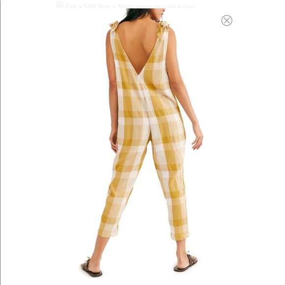 Free People Pants - NWT Free People Don't You Want This Check Jumpsuit
